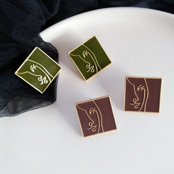 💙Artsy Girl Colored Earrings Art - Picture 3 of 7